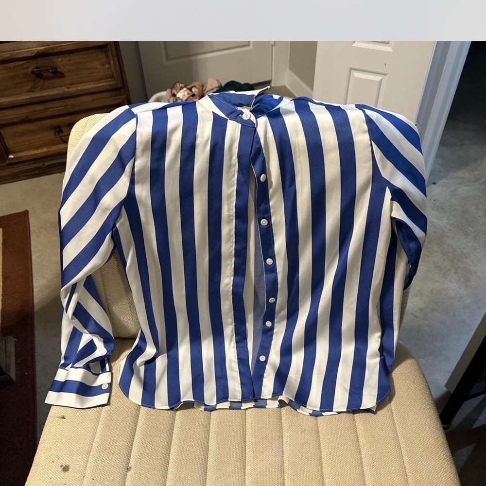 Target Blue and White Striped Blouse